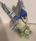Vintage Lefton ~ Blue Jay #01265 ~ Hand-painted Porcelain Bird Figurine ~4" Tall