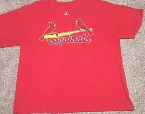 St. Louis Cardinals Yadier Molina #4 Majestic Jersey T-Shirt Size XL Red MLB - Imagen 1 de 9