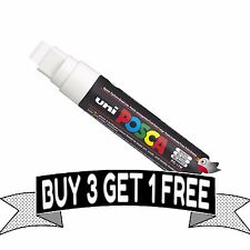 Posca Marker Pen PC-17K White Broad Chisel Tip 15mm Line Buy 3 Get 1 Free