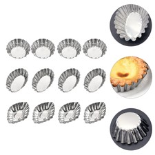 12pcs Acciaio Inossidabile Riutilizzabile utile UOVO TORTA STAMPI PER PASTICCERIA Hotel