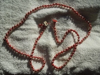 GUIRNALDA DE CUENTAS DE VIDRIO MERCURIO VINTAGE CADENA 4' LARGO NAVIDAD NAVIDAD Foto 1 de 4