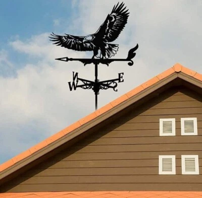 Weathervane Eagle ornamento banderuola vento banderuola Reven metallo banderuola K1 - Immagine 1 di 4