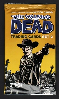 JUEGO DE CÓMICS WALKING DEAD 2 PAQUETE DE 5 CARTAS SELLADO DE FÁBRICA Foto 1 de 2