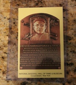ARTHUR VANCE HAROLD TRAYNOR COOPERSTOWN HALL OF FAME POSTCARD CARD 