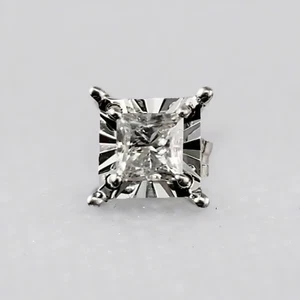 .16CT Diamond ZEI ROSY BLUE 925 Silver Singular Men's Stud Earring - Picture 1 of 6