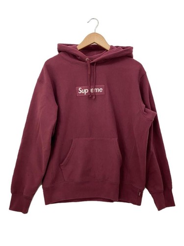 Felpa Supreme con cappuccio 21AW BOX LOGO FELPATA S COTONE BORDEAUX USATA