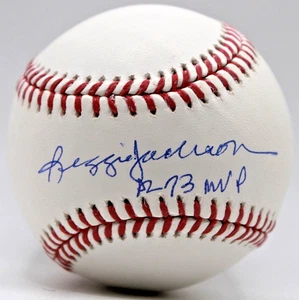 Reggie Jackson Signed Rawlings OMLB Baseball "AL 73 MVP" - Beckett - Picture 1 of 2