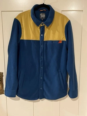 Chaqueta a presión Yo Colorado Nomad polar azul amarillo talla grande Foto 1 de 4