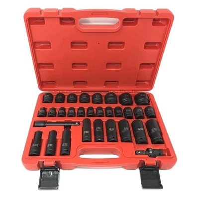 KIT 32 BUSSOLE PER AVVITATORE PNEUMATICO 1/2" BUSSOLA ADATTATORE IMPATTO - Immagine 1 di 2