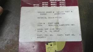 Goulds A04951A94 LABYRINTH SEAL 332A [VBX (GENUINE OEM) *NEW* - Picture 1 of 3