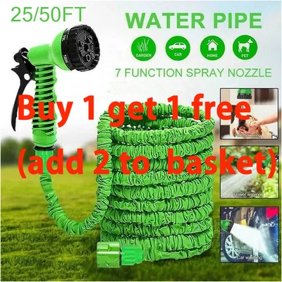 UNBRAND Flexibler Gartenschlauch Wasserschlauch dehnbarer Flexischlauch mit 7 Funktionen