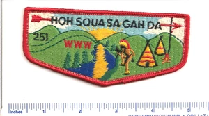 HOH SQUA SA GAH DA  LODGE 251  S2 FLAP   PENNSYLVANIA OA BSA  MINT - Picture 1 of 1