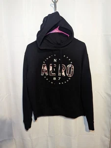 Suéter Aeropostale para mujer negro con capucha pulóver tejido grande  - Imagen 1 de 12