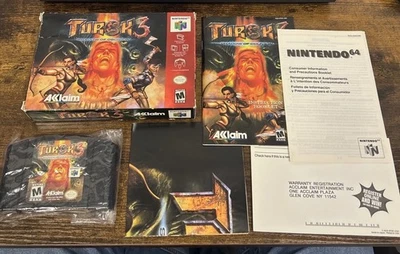 Turok 3: Shadow Of Oblivion (N64) ¡Completo en caja original con póster y tarjeta de registro! ¡Probado! Foto 1 de 4