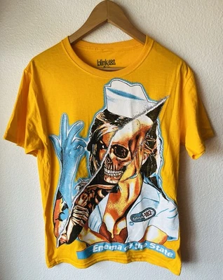 Blink 182 Enema of The State Nurse Graphic Tee Yellow Cotton Small Unisex NWOT - Image 1 of 4