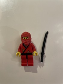 LEGO Red Ninja Master Minifigure Vintage Cas051 3052 with Black Sword