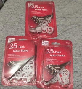 3Pack Home Accents Holiday Gutter Hooks (25 ct) for Christmas Lights New Sealed - Picture 1 of 2