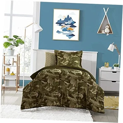 Conjunto completo de edredom Dream Factory infantil 5 peças fácil de lavar roupa de cama, solteiro,  - Imagem 1 de 4