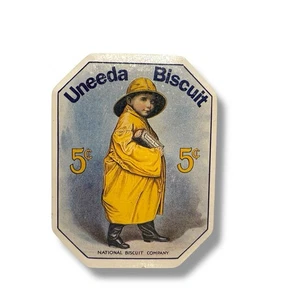 Vintage Nabisco Uneeda Biscuit National Biscuit Company Bristol Ware latta - Foto 1 di 3