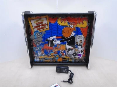 Rocky & Bullwinkle Cabeza Pinball Pantalla LED Caja de Luz Foto 1 de 4
