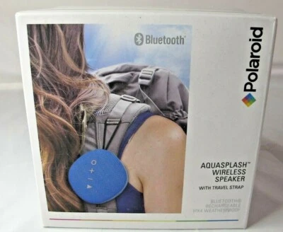 Polaroid Aquasplash Wireless Speaker Rugged Weatherproof & Travel Strap SEALED - Image 1 of 4