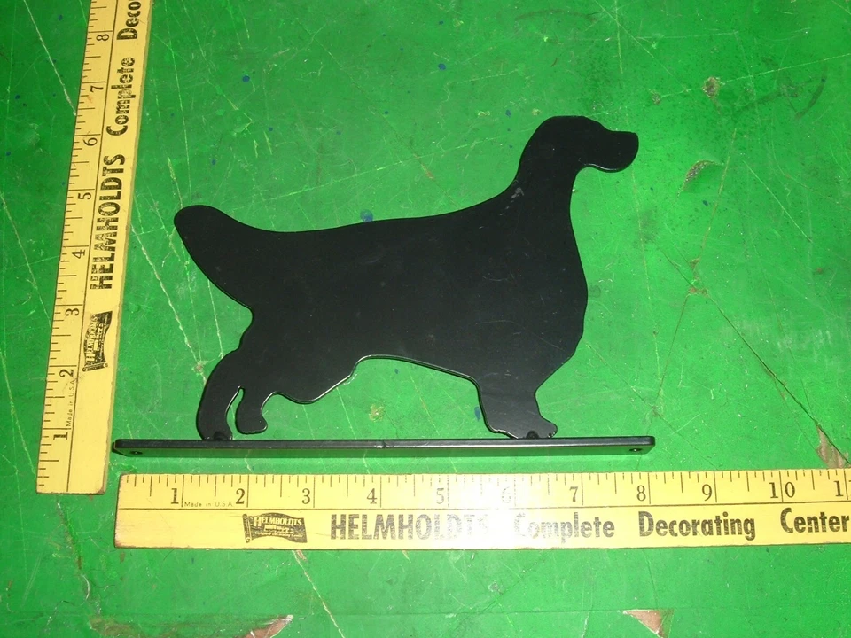 dog  powder coated steel Mailbox Topper / Plaque / Sign - 8"  base - Image 1 of 1
