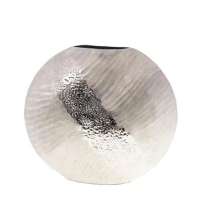 Vase Marise rond 33 cm argent aluminium 35x15 cm - Imagen 1 de 1