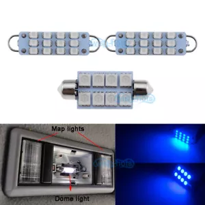 2Pcs Map + 1Pcs Dome Blue LED Lights For 1995-1998 Chevy Silverado / GMC Sierra - Picture 1 of 7
