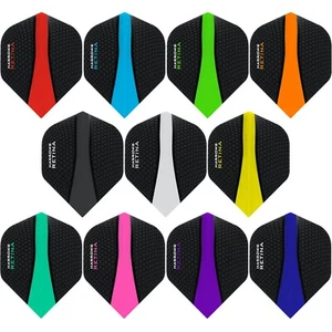 Harrows Retina Dart Flights Tough No 2 Standard Shape Plain Colours 5 Sets - Picture 1 of 91