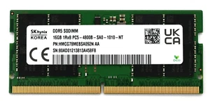 SK hynix 16GB DDR5 4800MHz SODIMM Laptop RAM 1Rx8 - HMCG78MEBSA092N - Picture 1 of 1