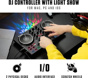 Numark Party Mix II Double Deck Controller with Party Lights-DJ Set with 2 Decks - Picture 1 of 7