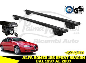 IRON110+SM02 BARRE PORTATUTTO FARAD NERE ALFA ROMEO 156 SW DAL 1997 AL 2007 - Imagen 1 de 1