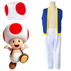 Kids Game Toad/kinopio Cosplay Costume Outfits Halloween Fancy Dress Suit Hat
