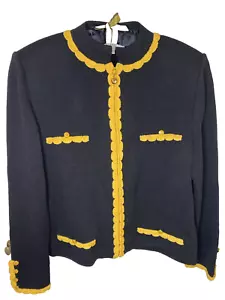 St John Collection Strickjacke schwarz Anzug Blazer Reißverschluss L schön - Bild 1 von 15