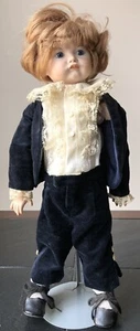 Vintage SFBJ 252 Paris 16" Porcelain Doll Pouty Face w/Outfit & Stand - Picture 1 of 4