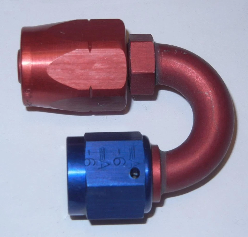 Aeroquip Adapter Fitting 180 Grad -6 AN Zu -6 AN Sz 6 FBM1062 ROT/BLAU - Bild 1 von 1