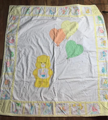 Винтажное детское одеяло-одеяло Care Bear одеяло Sweet Dreams 46x46 желтое - Изображение 1 из 4