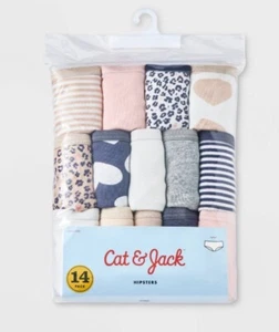 Cat & Jack Animal Print Cotton Hipster Underwear - Size 10 New! 14 Pairs Sealed - Picture 1 of 7