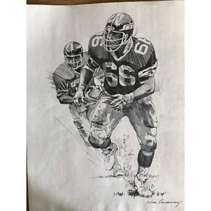 Randy Rashman Clears A Path NFL / Shell Oil Print 1981 - Bild 1 von 1