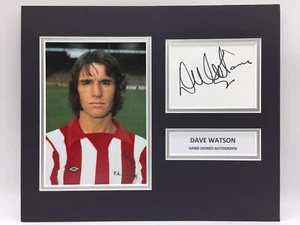 RARE Dave Watson Sunderland 1973 FA Cup Signed Photo Display + COA SASIGNED - Picture 1 of 5