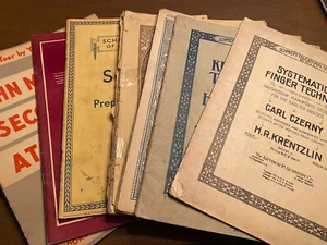 Lote De 9 Partituras Piano Piano De Colección 1900’s Efímeros Ver Fotos - Imagen 1 de 14
