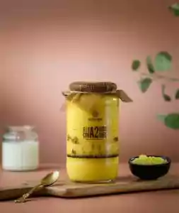 Pure A2 Vedic Gir Cow Ghee – From Curd to Perfection in Bilona Method (500 ml) - Picture 1 of 8