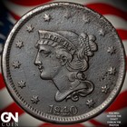 1840 Braided Hair Large Cent Y2912