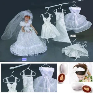 Wedding Dress Placeholder White-Ivory with Favor Holder and Hanger 2 Models GH16 - Picture 1 of 1