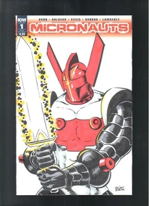 MICRONAUTS # 1 ( 2016 ) ORIGINAL SKETCH BY MIKE ROOTH! BLANK VARIANT IDW - Picture 1 of 8