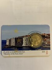 2 Euro Croazia 2023 commemorativa in coincard nuova  - introduzione dell'euro 