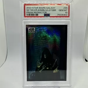 2022 Topps Star Wars Galaxy Luke Assembles Lightsaber PRISM /75 PSA 10 - Picture 1 of 2
