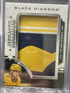 Viktor Arvidsson 2023-24 Upper Deck Team Logo Jumbo Black Diamond Patch - Picture 1 of 2