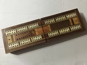 Vintage Wooden Cribbage Board Folding As Found - Picture 1 of 9