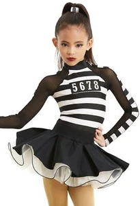 Dance Costume Weissman 11277 Intermediate Child Black Jazz - Picture 1 of 3